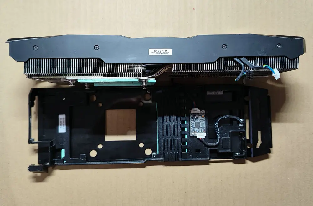 Охладитель для видеокарты Zotac RTX2080Ti радиатор с задней пластиной
