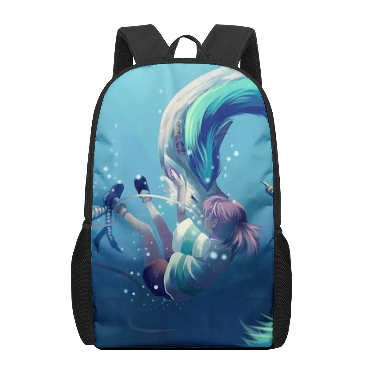 Anime Spirited Away Print Student Book Bags for Kids Boys Girls Backpack Children School Bag Mochilas 16inch Bookbags Satchel