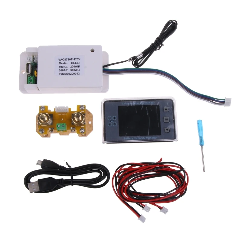 

2.4Inch Color LCD- Display Capacity Tester Real-time Monitor 100A/200A/300A/500A Multimeter for Car Golf Cart