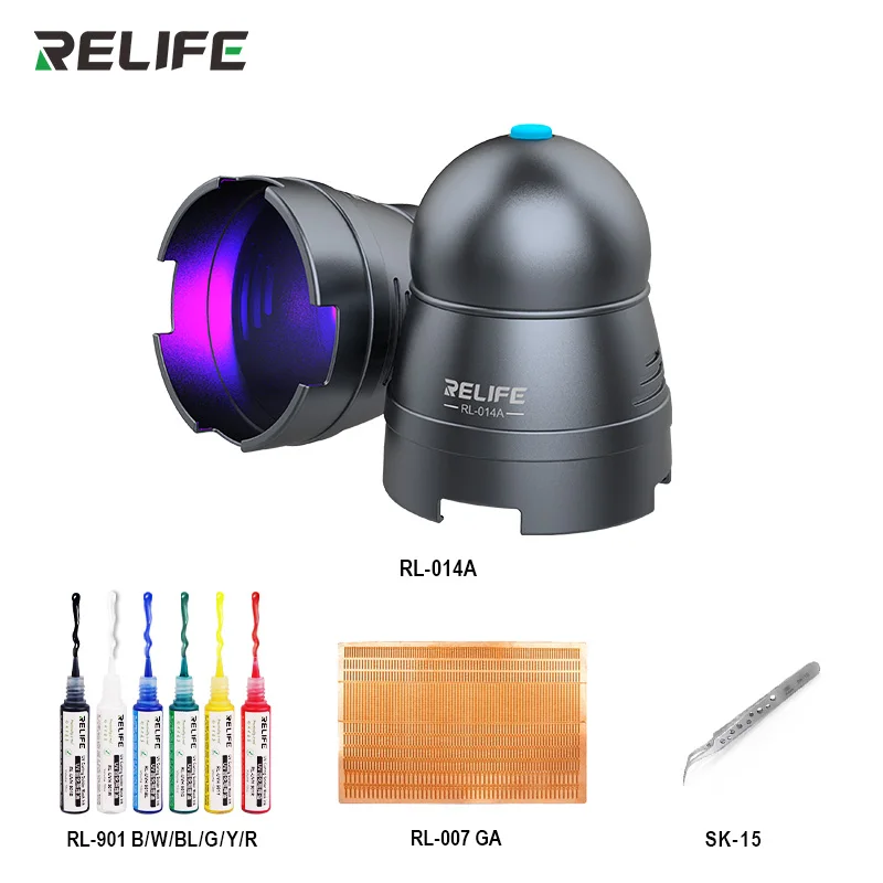 

New Package RELIFE RL-014A USB UV Glue Curing Lamp Portable Mobile Phone Repair Tool Smartphone Green Oil Heater Lamp