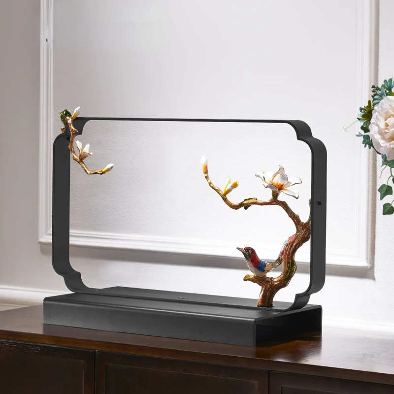 

Chinese Style Creative Fairy Garden Home Decoration Accessories for Living Room Modern Enamel Crafts Desktop Decoration