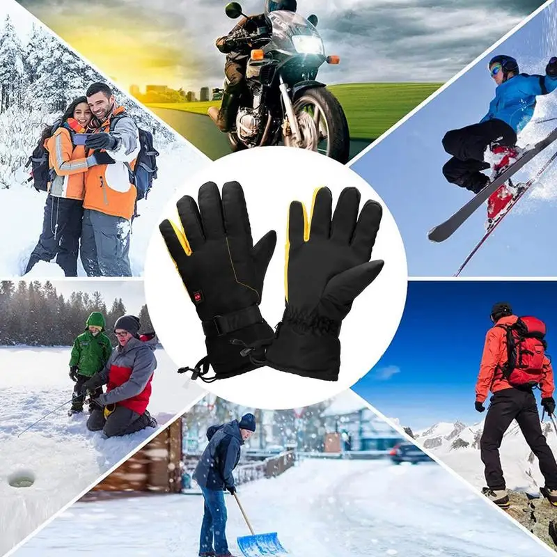 

Heated Gloves Rechargeable Battery Electric Heated Gloves All Weather Thermal Touchscreen Gloves For Climbing Hiking Cycling