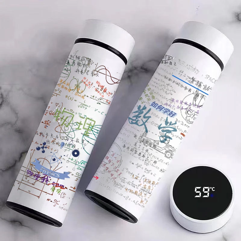 

Xueba Water Cup Math Physics Chemistry Chinese Section Insulating Cup 304 Students' Portable roast Words Portable Cup