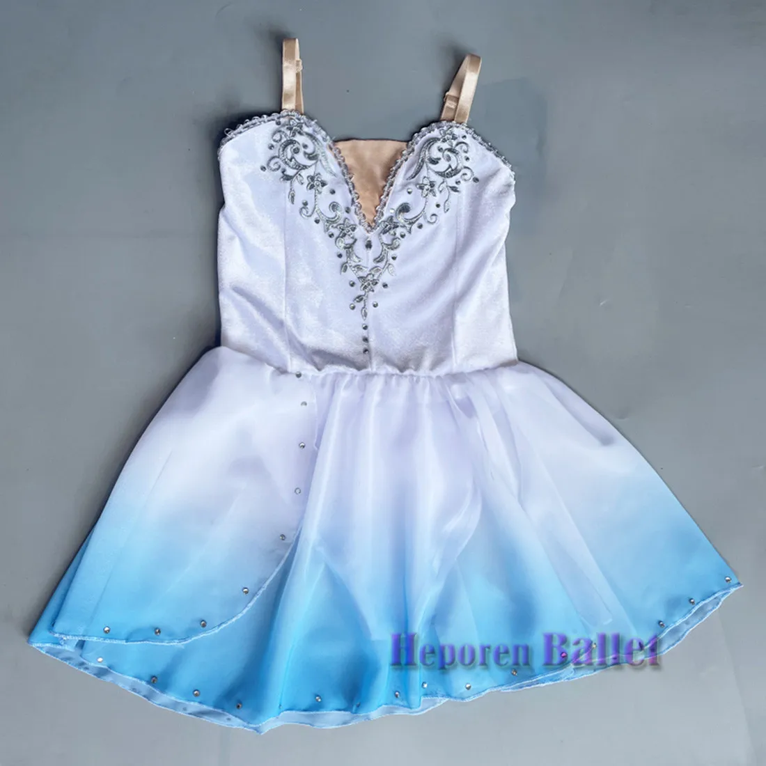 

Children Light Blue Ballet Soft Dress Hall Quixote God of Love Cupid Charm Variations Sky Blue Ballet Performance Skirt