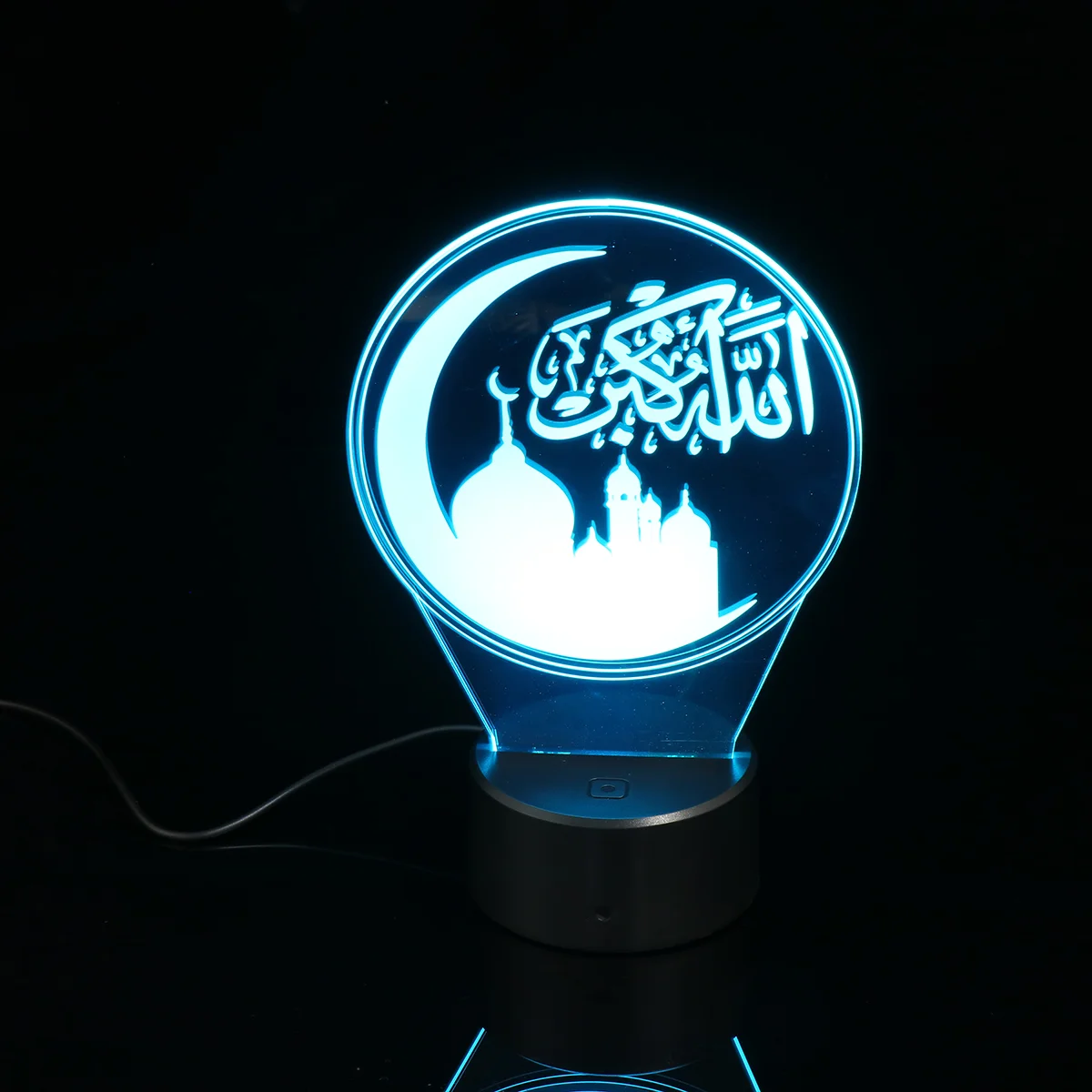 

1 pc LED Night Light Muslim Eid Acrylic Creative Bedside Lights Gifts for Home Festival