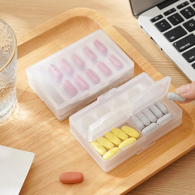 

Дорожный органайзер для таблеток, прозрачная влагостойкая коробка для таблеток, Карманный Кошелек, ежедневный портативный контейнер для лекарств