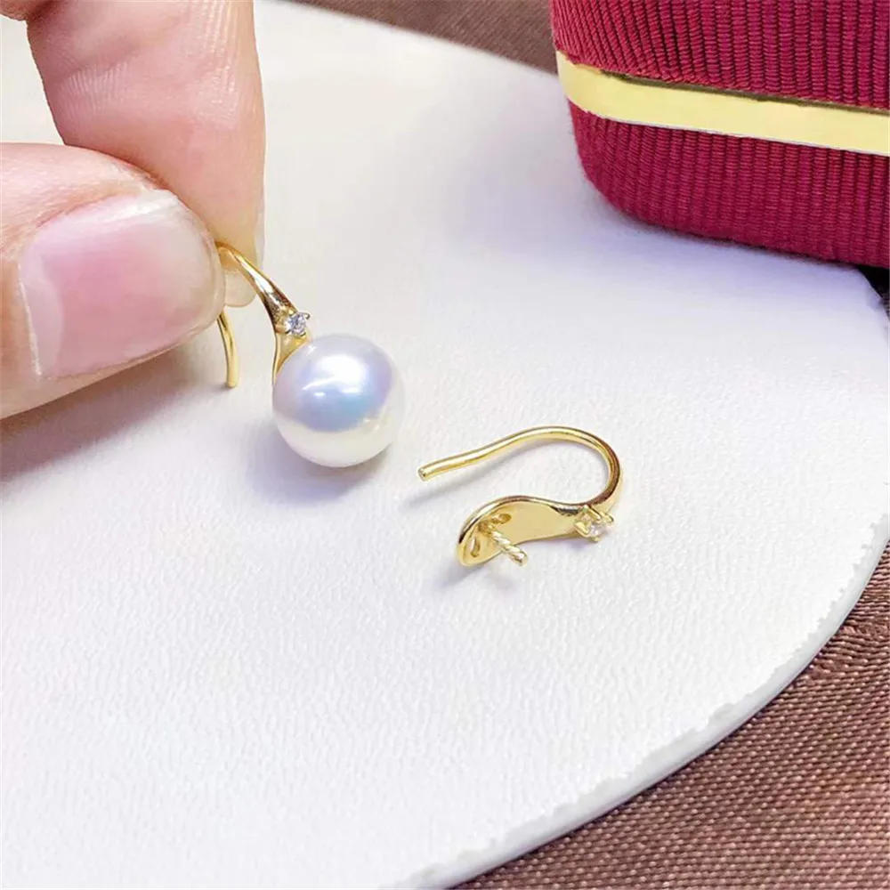 

18K Gold-Plating Pearl Beads Stud Earrings Setting Base Diy Jewelry Making Findings&Components