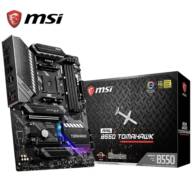 

MSI MAG B550 TOMAHAWK AMD AM4 Gaming ATX Motherboard with Ryzen 7 9 3700X 3800X 3900X Processors