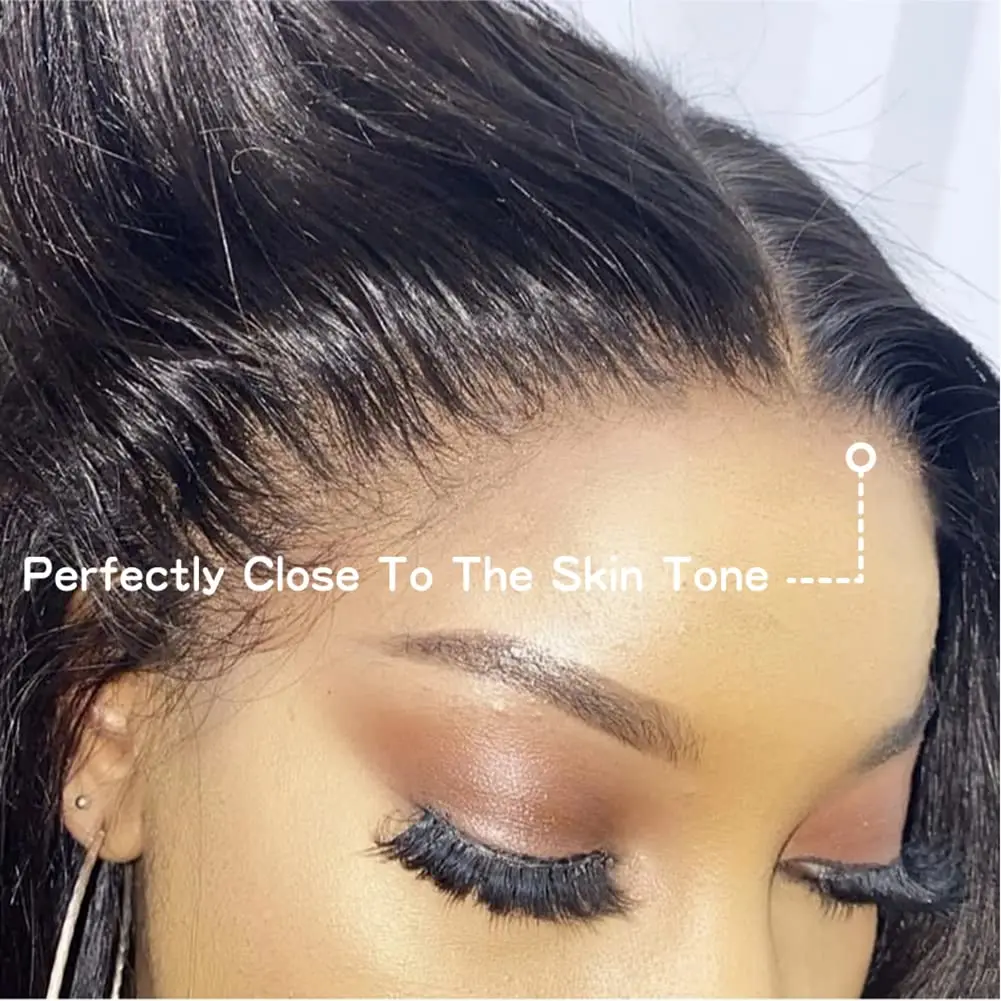 Lace Front Wigs Human Hair 30 inch Straight Lace Frontal Wigs For Woman 13x4 Pre Plucked 10A Natural Black Hair Wig