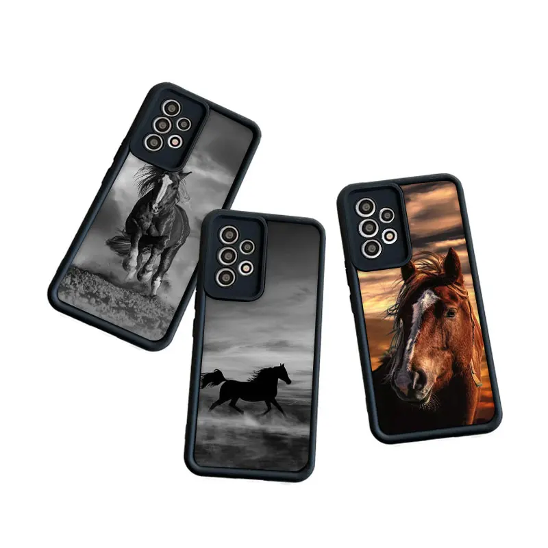 

Phone Case For Xiaomi Redmi Note 12 11 10 9 Pro 5G 10C 9s 9A 9C 9T K40 K50 All-inclusive Anti-drop Cover Coque Horse Running