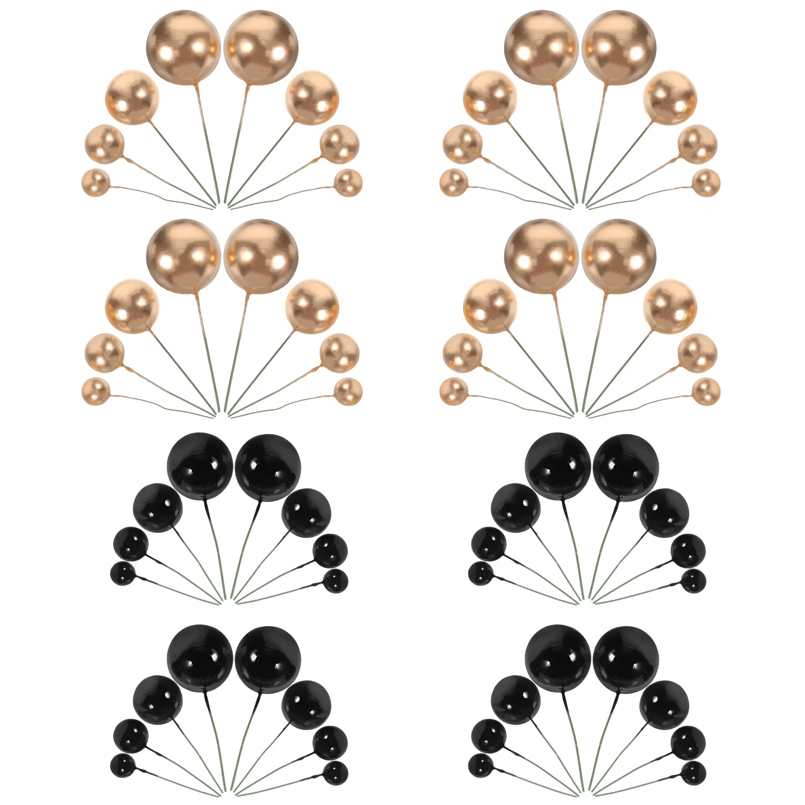 

Valentines Day Cake Decorations Baking Cupcake Topper Multi-function Balls Round Picks Black Hat