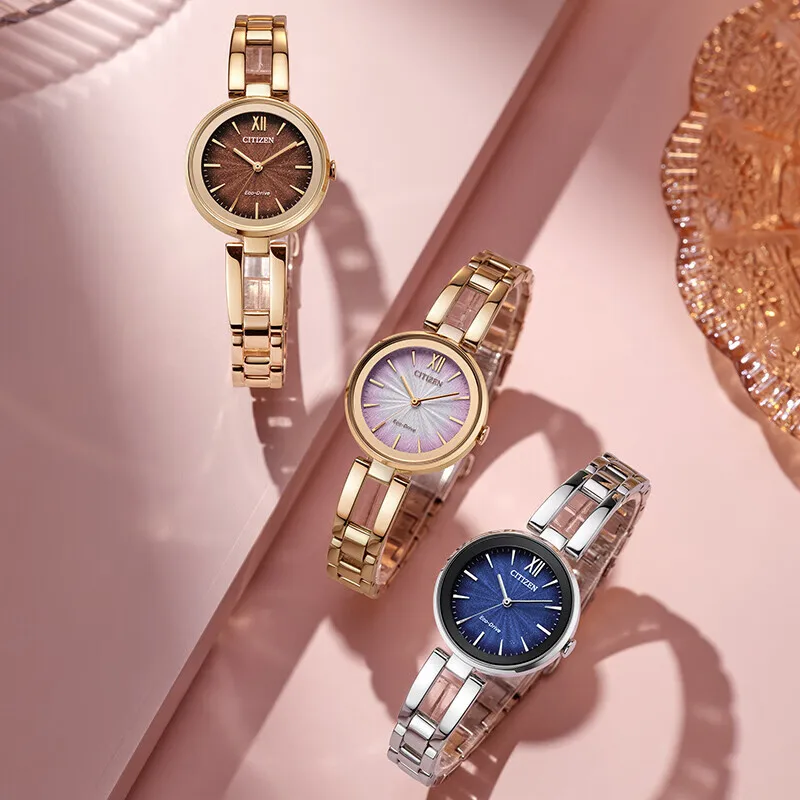 CITIZEN новые женские часы Citys легкие кинетические модные повседневные простые для