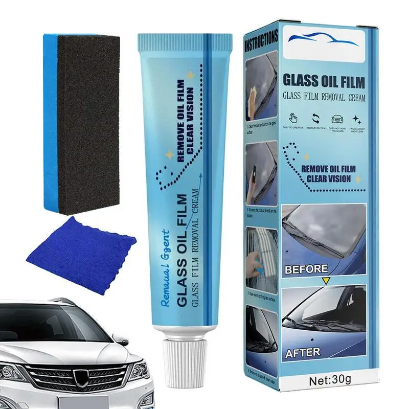 

1pcs Universal Car Glass Polishing Degreaser Cleaner Oil Film Clean Polish Paste for Bathroom Window Glass Windshield Windscreen