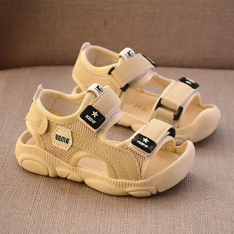 2023 Summer Children Shoes Boys Soft Soles Beach Shoes Male Baby Baotou Anti-kick Children's Sandals Princepard Summer Sandals enlarge