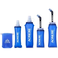 tpu water bag foldable soft water bottle outdoor sports camping soft water bottle with long straw bladder bottle
