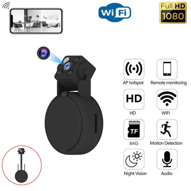 

S93 Mini HD 1080P Wireless Camera Night Vision Motion Detection playback Remote AI Monitoring Telescopic Lens Portable Camcorder