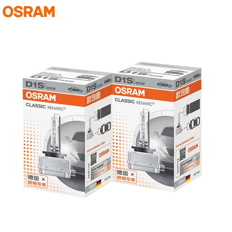 

OSRAM D1S D2S D3S D4S D2R Ксенон HID CLASSIC Оригинальная автомобильная ксеноновая фара 4200K Стандартный белый свет, сделано в Германии, 2 шт.