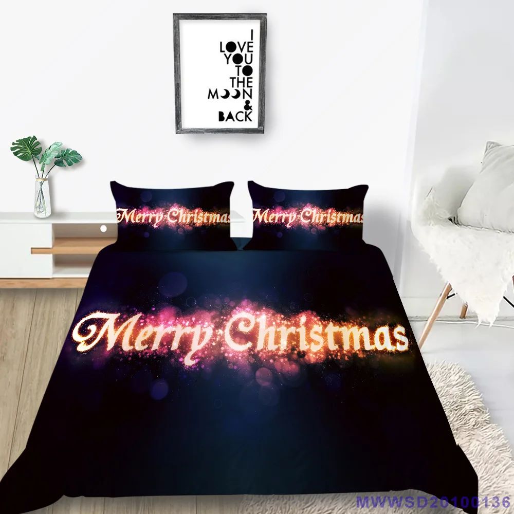 

Комплекты постельного белья с 3D принтом Рождественский домашний текстиль новинка пододеяльники для мужчин и женщин Королевский размер покрывала наволочки
