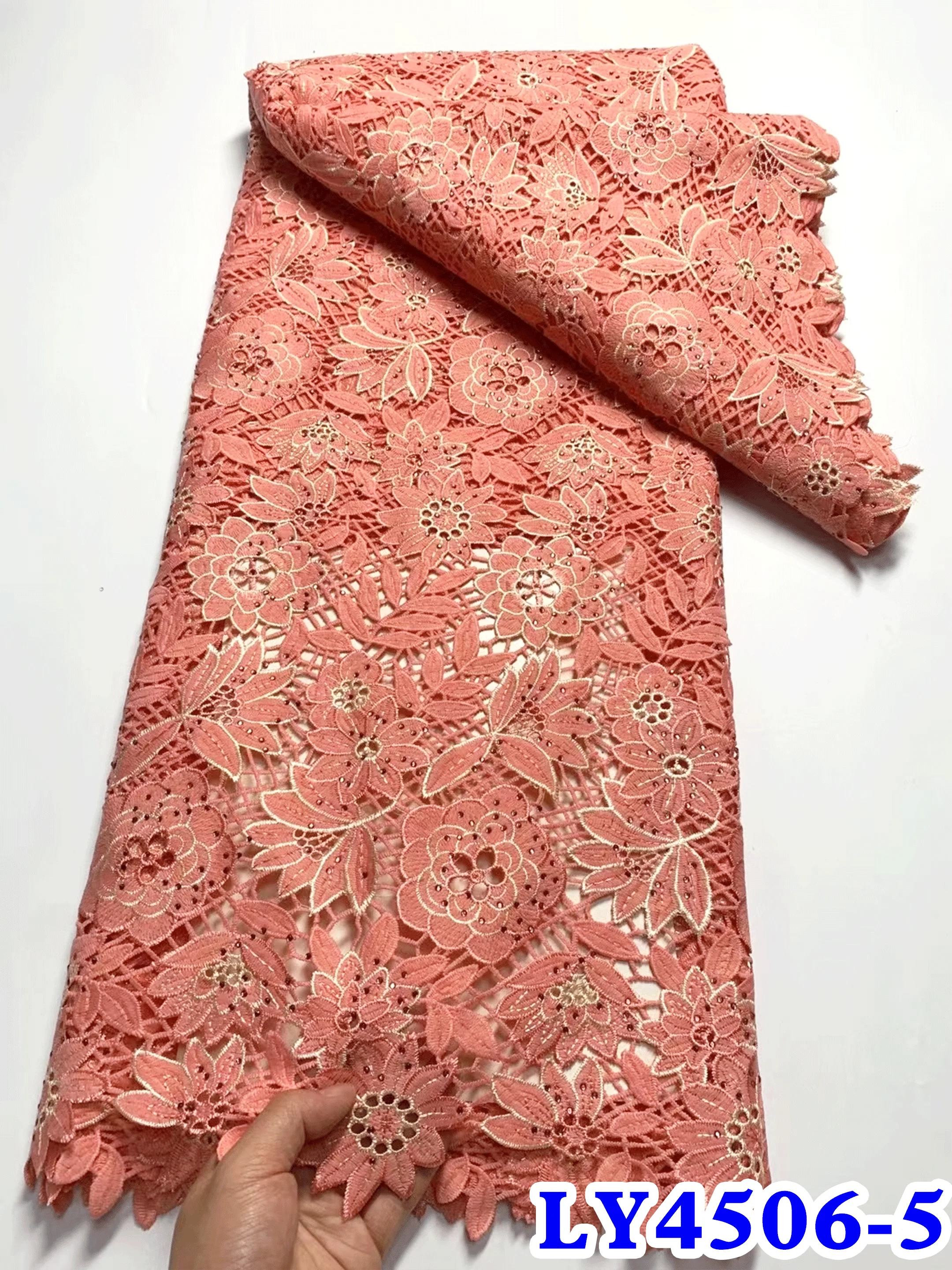 Уникальная королевская кружевная оригинальная корейская ткань с австрийскими