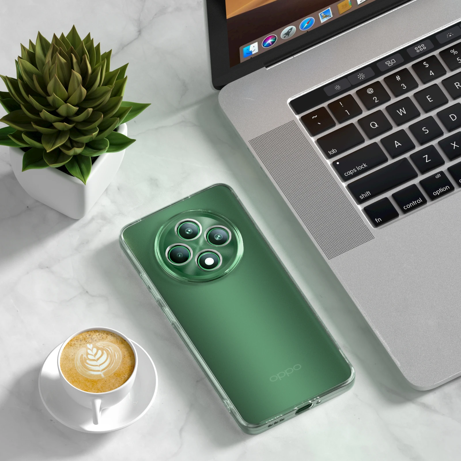 Мягкий силиконовый прозрачный чехол для телефона OPPO Reno 12 FS противоударный бампер