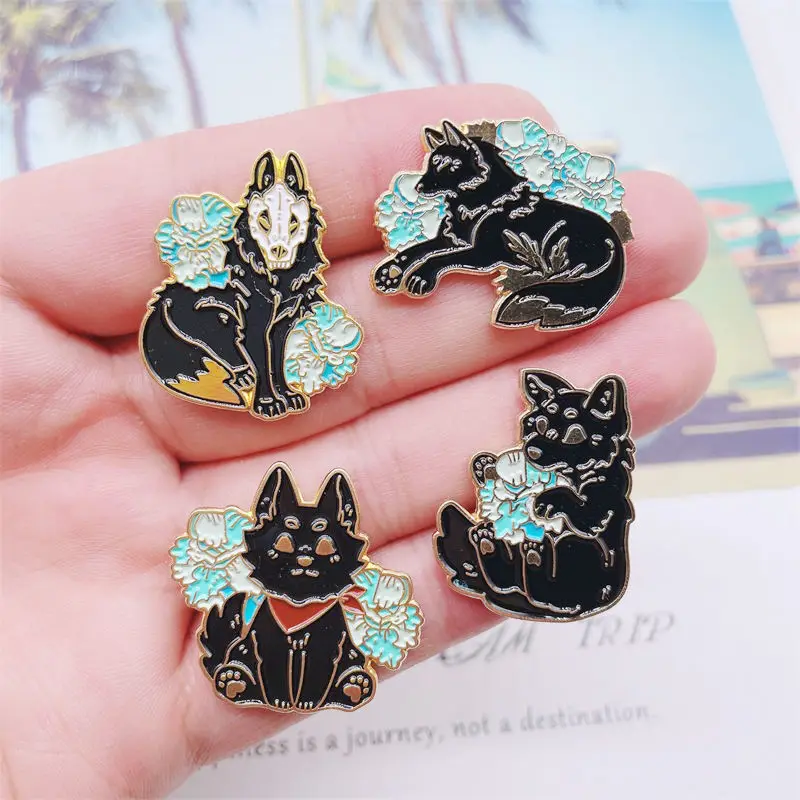 

Брошь в виде животных в стиле панк, значки на грудь, декоративные аксессуары для одежды