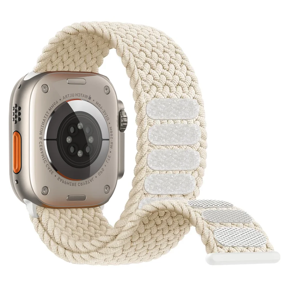 Braided solo loop Strap For Apple Watch band 44mm 40mm 45mm 41mm 49mm 42mm 38mm Bracelet correa iWatch series 4 3 SE 6 7 8 ultra