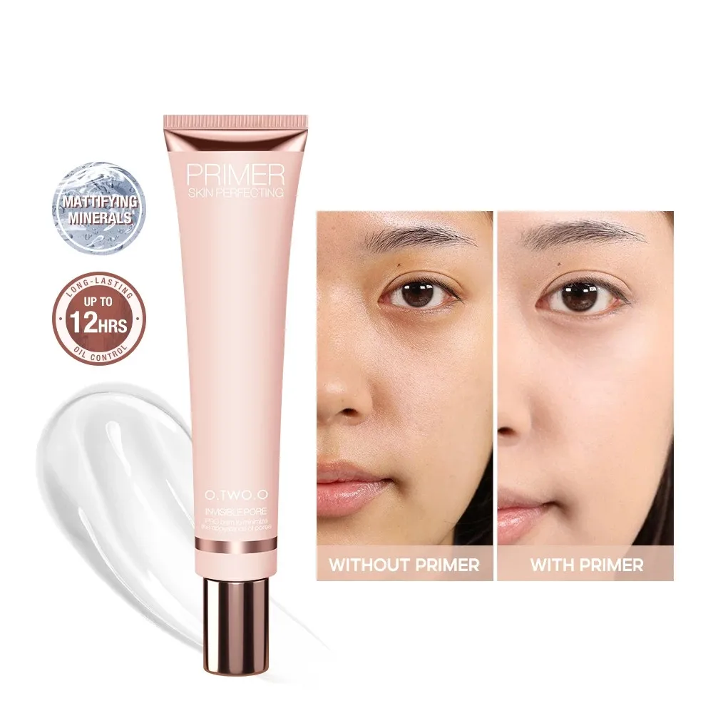 

O.TWO.O Makeup Base Face Primer Gel Invisible Pore Light Oil-Free Makeup Finish No Creases Not Cakey Foundation Primer Cosmetic