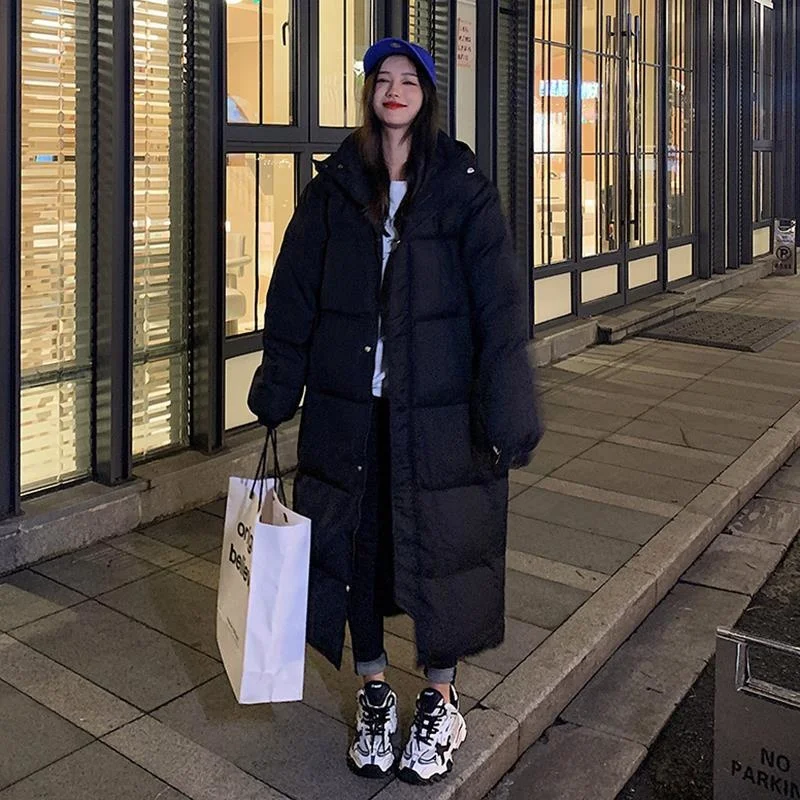 2022 winter new mid women's knee fashion loose