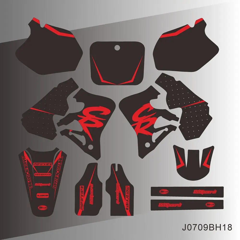 Для HONDA CR250 1995 1996 CR125 1997 полная графика наклейки мотоцикл фон индивидуальный номер