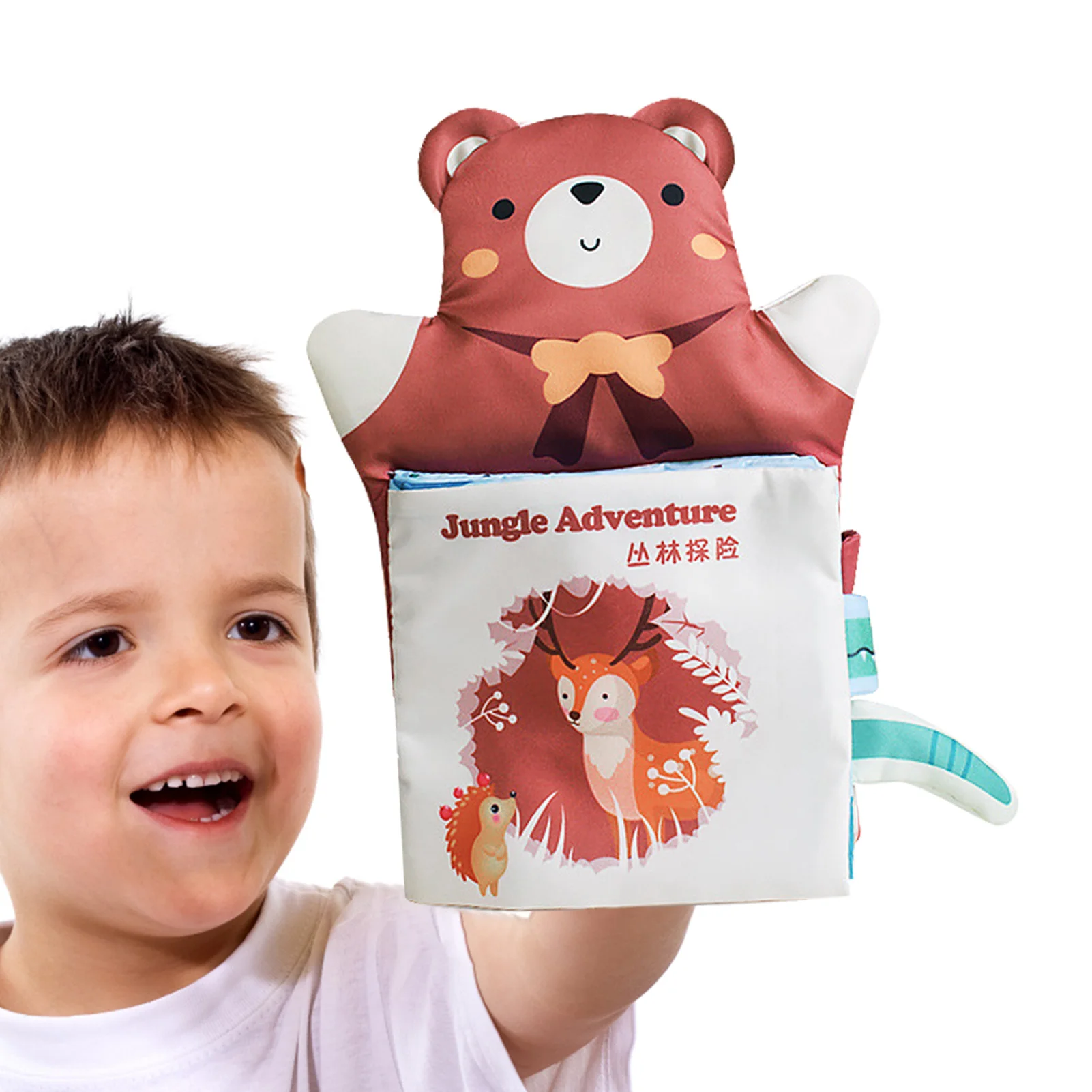 

Babies Cloth Book Babies Books Toys With Hand Puppets Infants & Toddler Soft Cloth Books Fabric Tactile Babies Books For Toddler