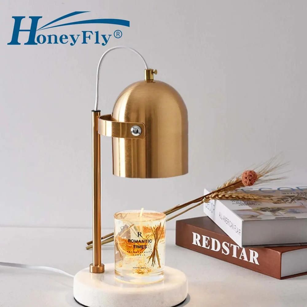 

HoneyFly Metal Wax Melt Lamp GU10 Candle Warmer Dimming Nostalgia Aromatherapy Vintage Atmosphere Spa Hotel Bedroom Nightlight