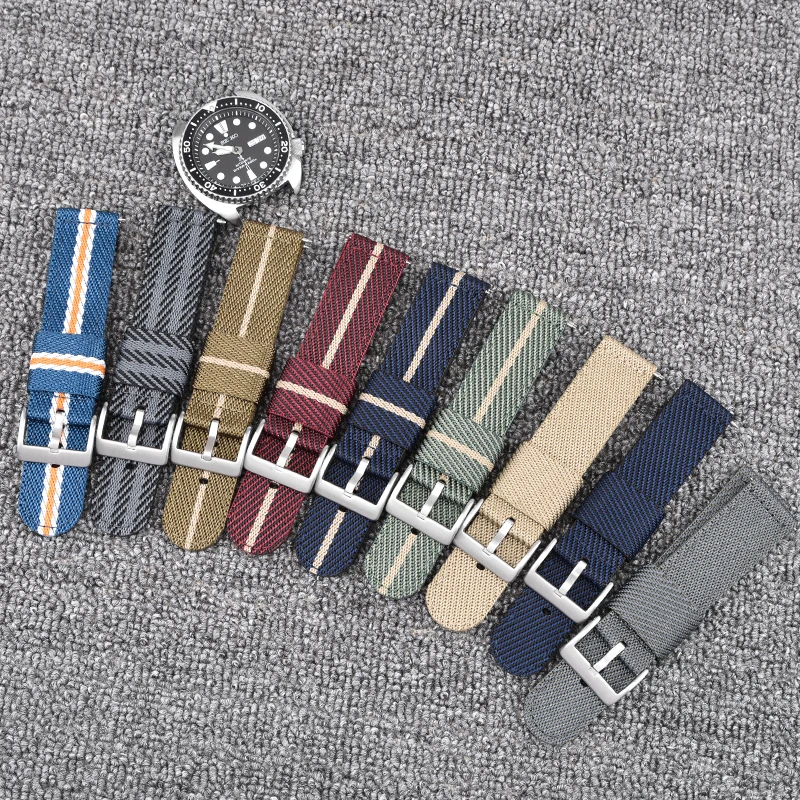Nylon Strap 20mm 22mm 24mm Stainless Steel Buckle Fast Release Men Replacement Bracelet Wrist Band Watch Accessories