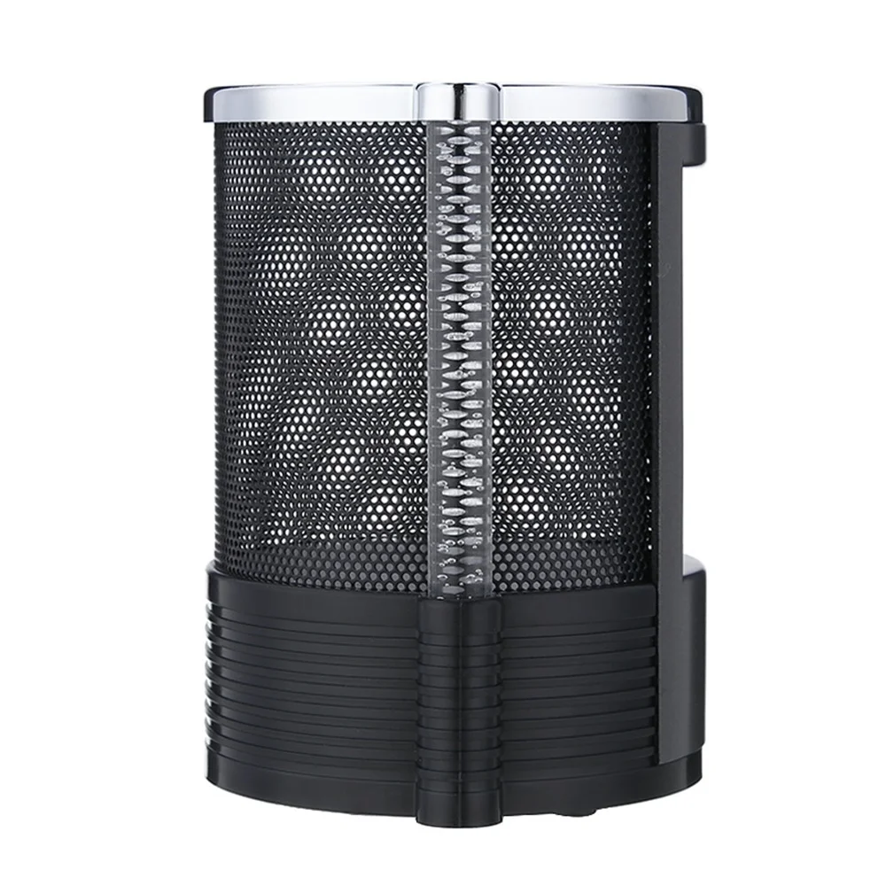 

Digital LCD Desk Alarm Clock Pen Holder Mesh Pen Pencil Holder With LED Light Pens Rulers Office Desk Organizer