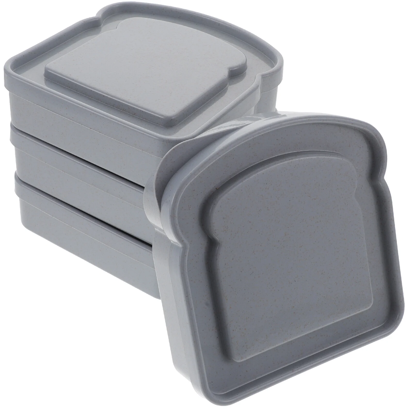 

4 Pcs Sandwich Box Kids Container Air Tight Snacks Containers Reusable Bento Lunch Outdoor Bread Adults