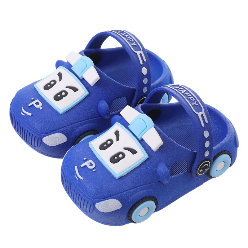 

Slippers Shoes Children's Cute Car Non-slip Candy Baotou Color Soft Summer Hole Baby Breathable Bottom New