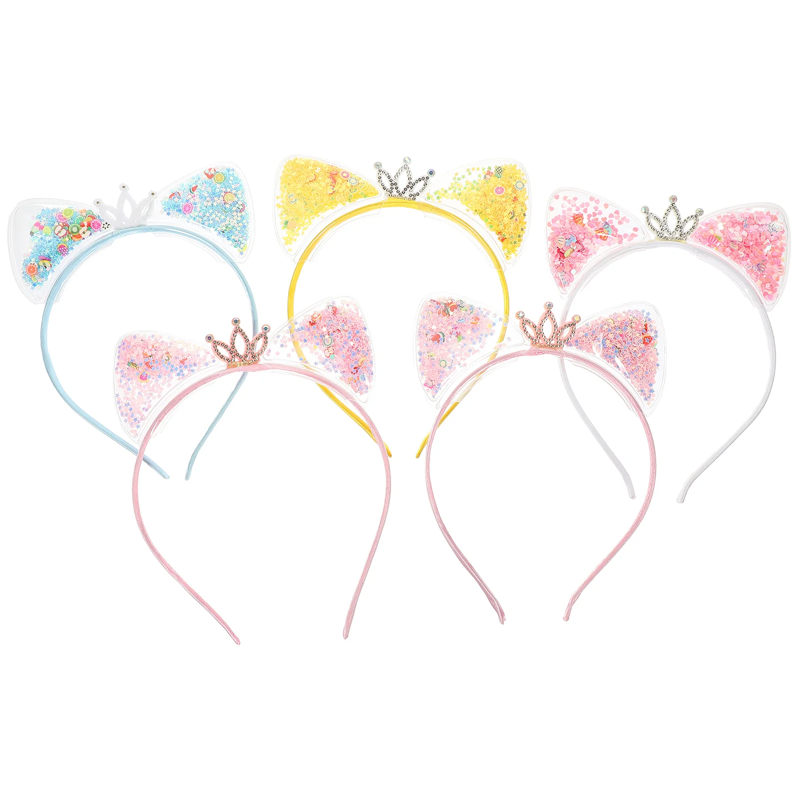 

5Pcs Headbands Party Sequins Headbands Quicksand Hairbands PP Lovely Headbands for Decoration Party Decor