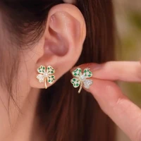 new arrival pearl flower stud earrings for women delicate 14k real gold color charm earrings jewelry gift