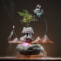 flowing water humidifier lucky feng decoration zen gift backflow incense burner large sandalwood living room home decoration