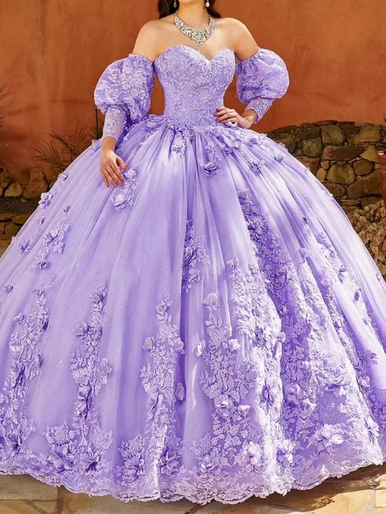 AQ260 индивидуальное лавандовое платье принцессы для 15-летней девочки Quinceanera с