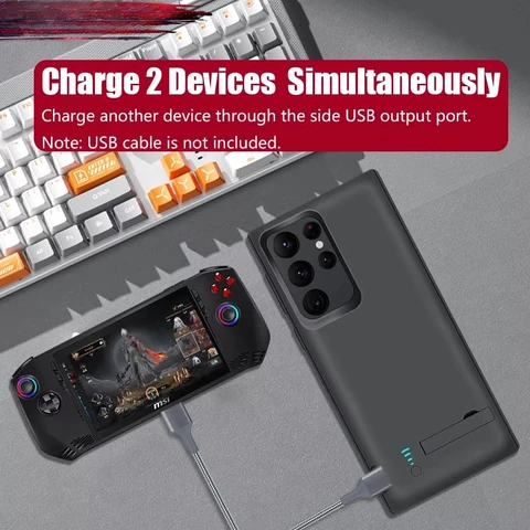 Чехол для зарядного устройства Samsung Galaxy S25 Ultra, чехол для зарядки, портативная крышка для зарядки, аккумулятор, внешний аккумулятор, внешний аккумулятор