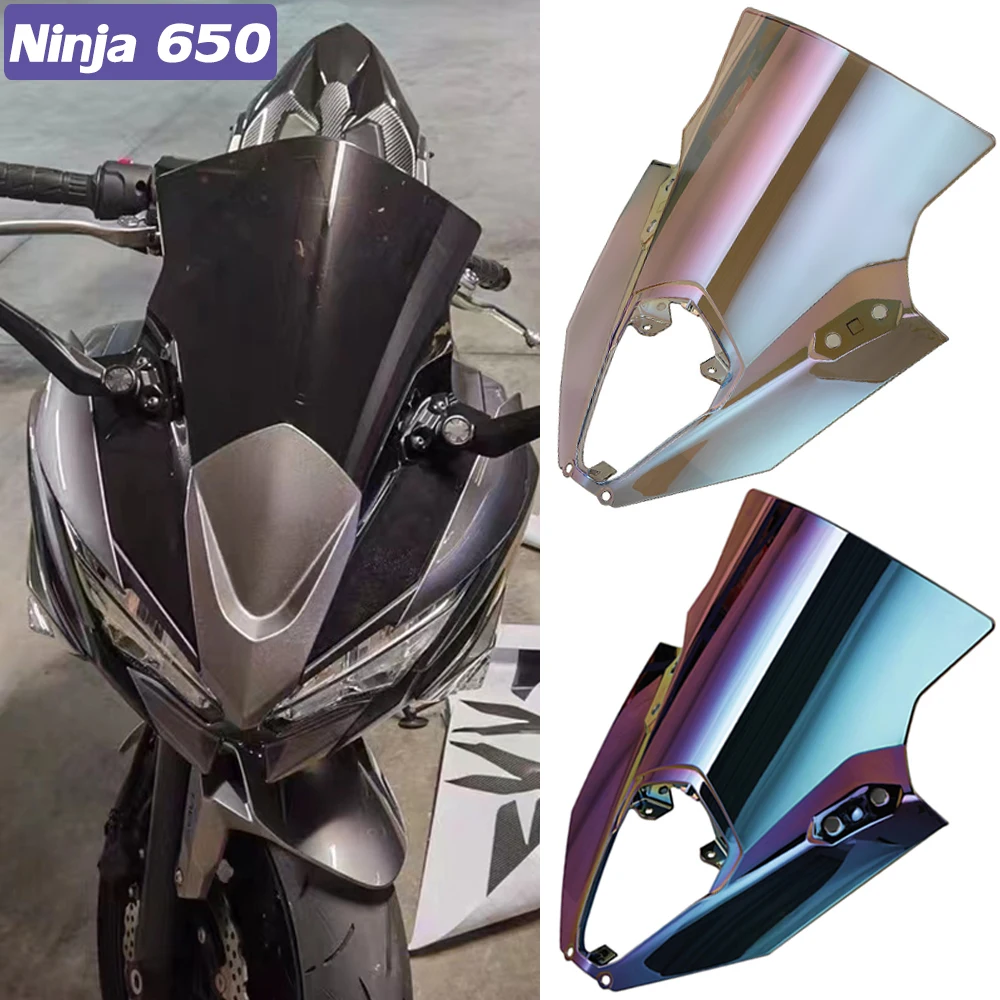 

Windscreen For Kawasaki Ninja 650 Windshield Motorcycle Wind Deflector Visor Viser EX650 ER-6F ER 6F 2020 2021 2022 ER6F Screen