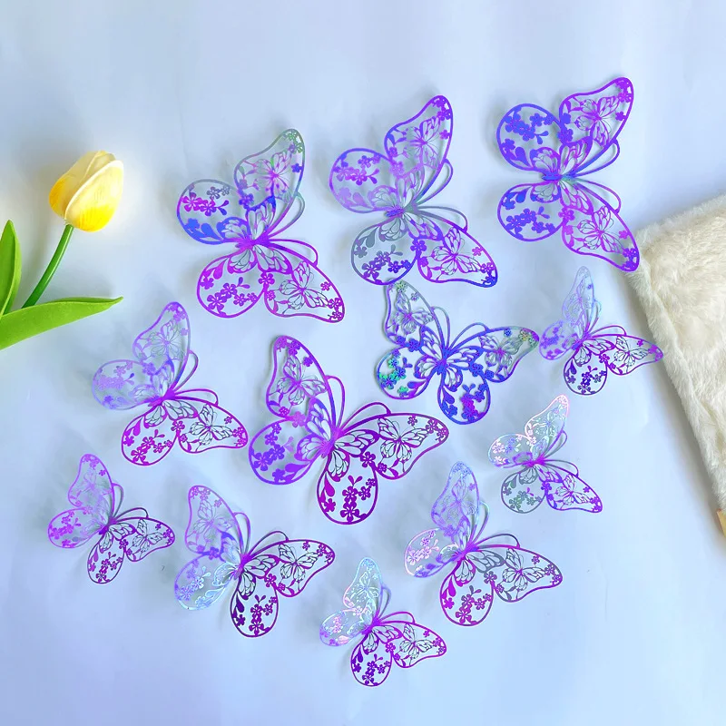 

3D наклейки на стену бабочки 12 шт.