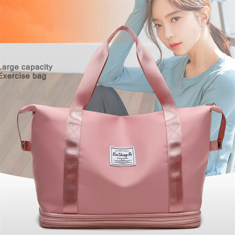 

Дорожная сумка через плечо, качественная Повседневная сумка на молнии, расширяющаяся сумка, модная Новая двухслойная сумка для багажа