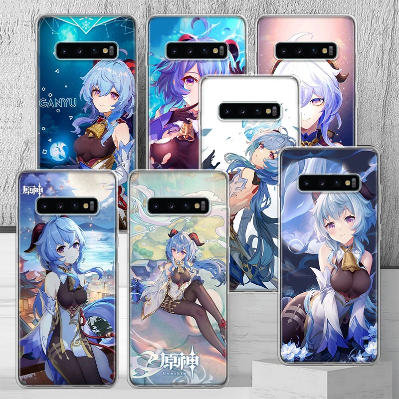 Чехол для телефона Genshin Impact Ganyu Samsung Galaxy S25 S24 S23 S22 Ultra S21 Plus S20 FE S10 S25U Soft Shell Capa Funda S2