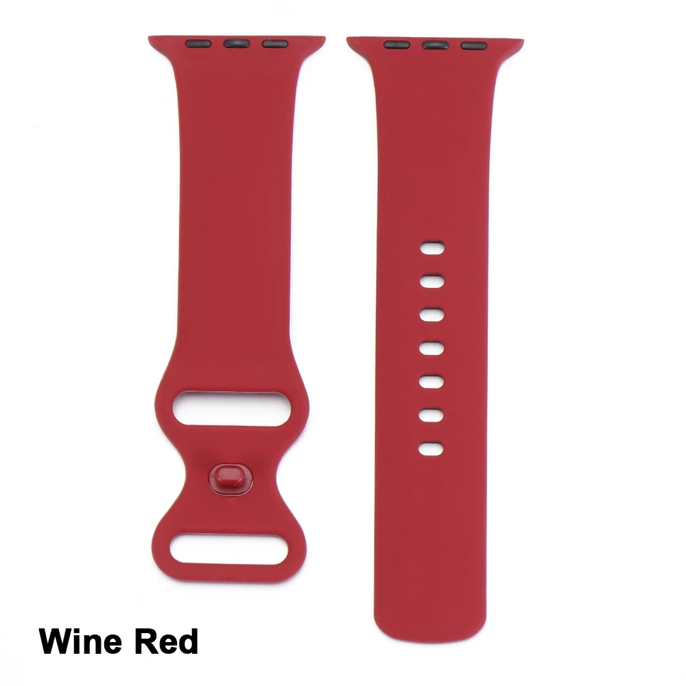 Silicone Strap For Apple Watch band 44mm 40mm 45mm 41mm 49mm 38mm 42mm 44 45 mm Sport Bracelet iWatch Series 8 SE 7 3 5 6 Ultra