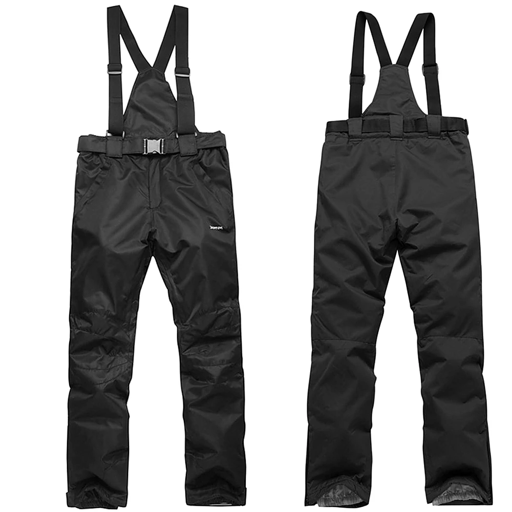 

Winter Warm Snow Pants Waterproof Skiing Pants Trousers with Removable Suspenders for Men Women Skiing Snowboarding Shoveling