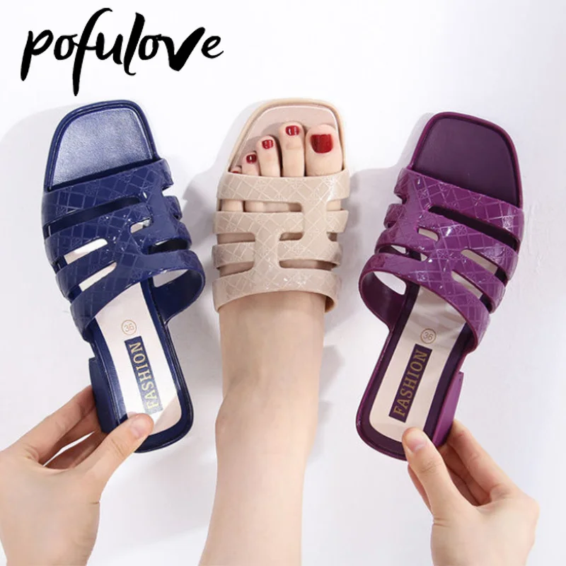 

Thick Heel Slippers Ladies Summer Outer Beach Casual Heightening Sandals Fashion All-match