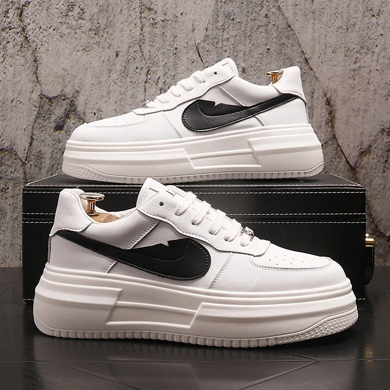 

muffin Xiaobai autumn shoes 2022 shoes new fashion shoes manual men's shoes high thick soled shoes men's casual shoes