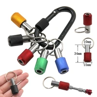 5x 14 hex shank screwdriver bits holder practical extension bar drill screw adapter quick release carabiner keychain
