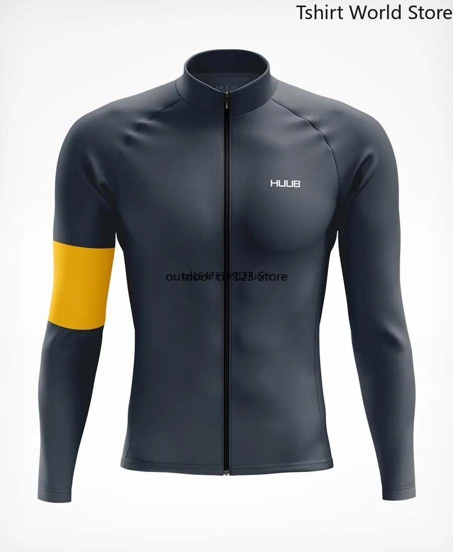 

Футболка велосипедная huub мужская с длинным рукавом, дышащий Топ для команды, одежда для горного велосипеда, на лето
